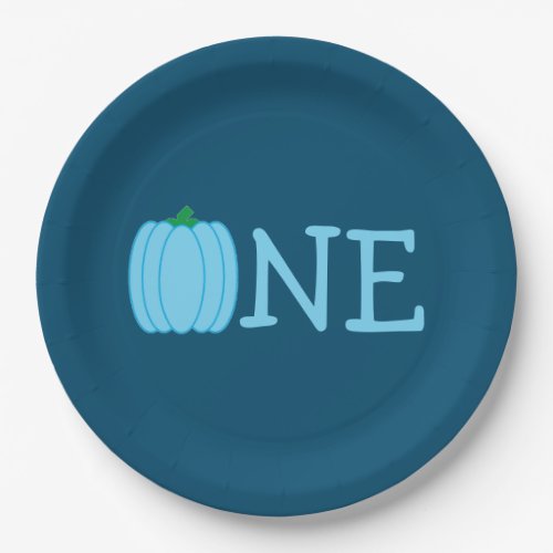 Pumpkin 1st Birthday Paper Plates