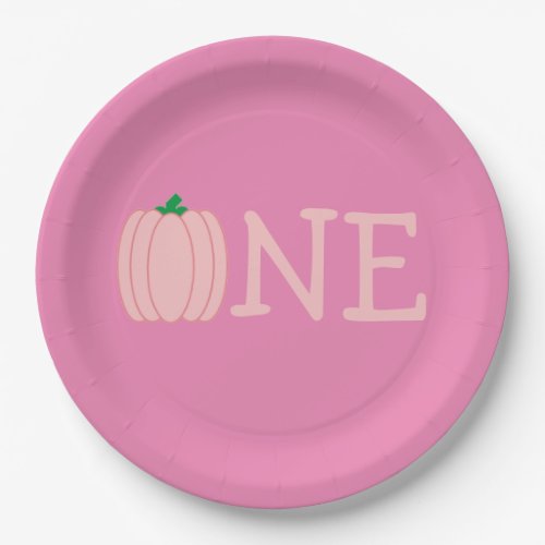 Pumpkin 1st Birthday Paper Plates