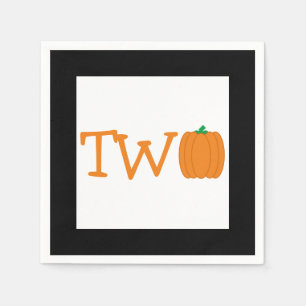 Pumpkin 2nd Birthday Napkins