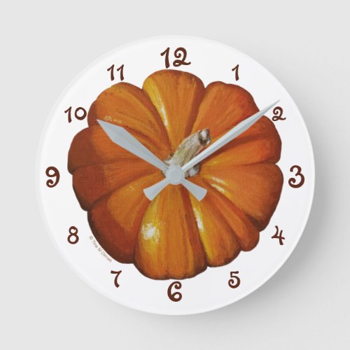 Pumpkin Acrylic Wall Clock