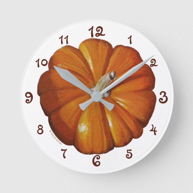 Pumpkin Acrylic Wall Clock (Front)
