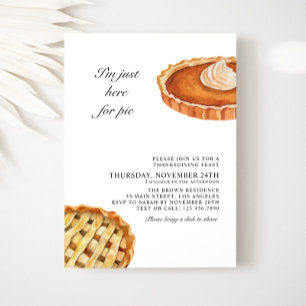 Pumpkin and Apple Pie Thanksgiving Dinner Party Invitation