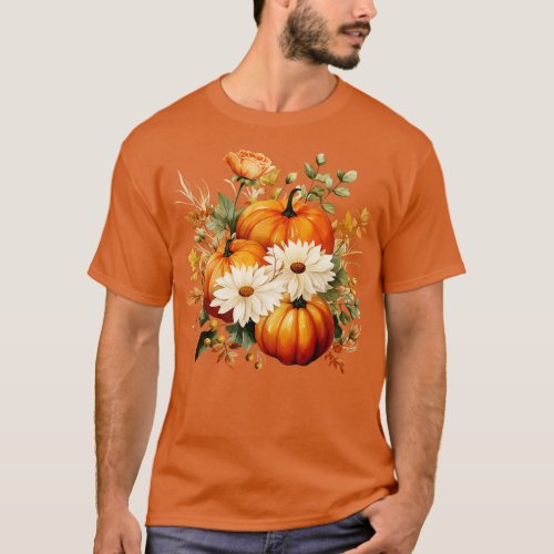Pumpkin and Flowers TShirt