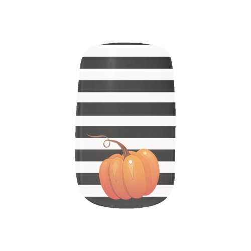 Pumpkin and Ghost Striped Nail Wraps