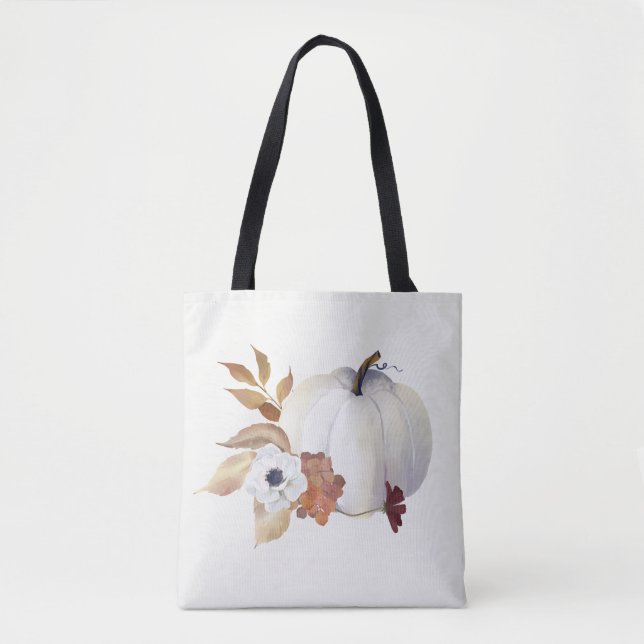 Pumpkin and Magnolia Fall Colors Tote Bag (Front)