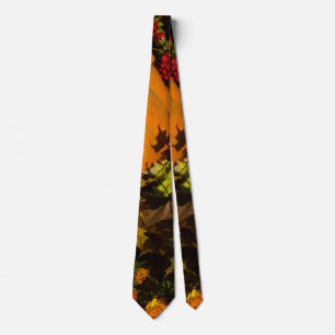 Pumpkin And Mum Arrangement Tie