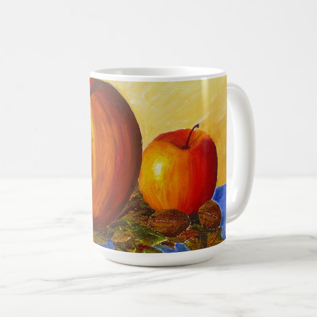 Pumpkin and Nuts Coffee Mug (Front Right)