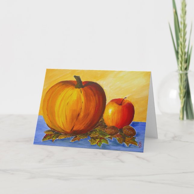 Pumpkin and Nuts Response Card (Front)