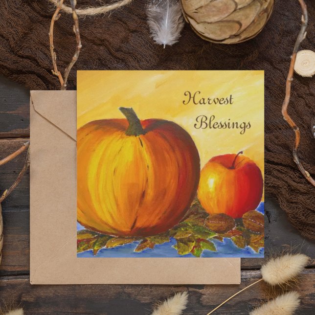 Pumpkin and Nuts Thank You Card (Creator Uploaded)