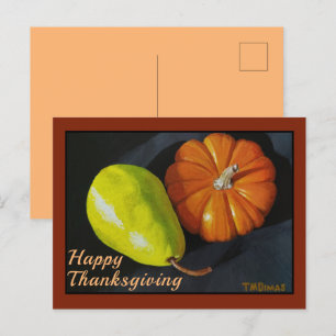 Pumpkin and Pear Postcard