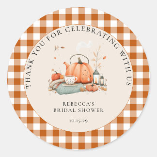 Pumpkin and Spice and Everything Nice Baby Shower Classic Round Sticker