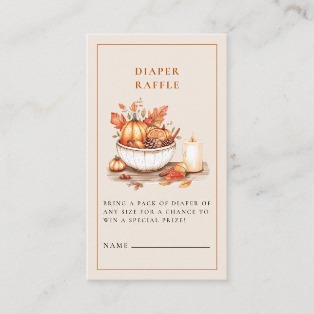 Pumpkin and Spice and Everything Nice Baby Shower Enclosure Card (Front)