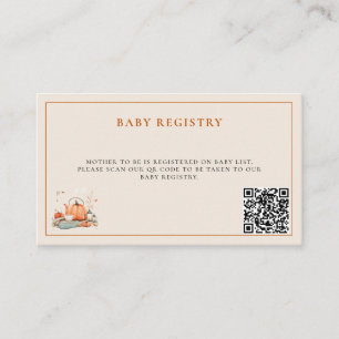Pumpkin and Spice and Everything Nice Baby Shower Enclosure Card