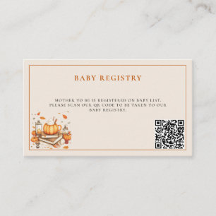 Pumpkin and Spice and Everything Nice Baby Shower  Enclosure Card