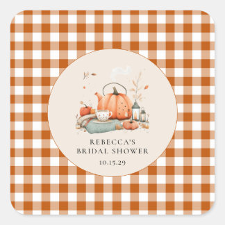 Pumpkin and Spice and Everything Nice Baby Shower Square Sticker