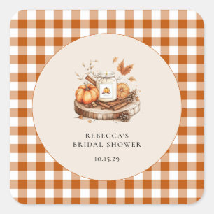 Pumpkin and Spice Everything Nice Baby Shower Square Sticker