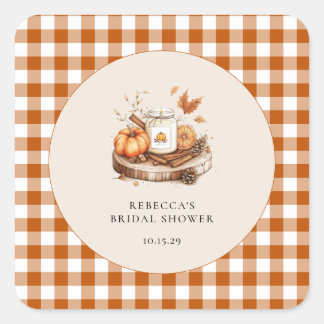 Pumpkin and Spice Everything Nice Baby Shower Square Sticker
