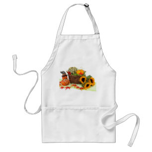 Pumpkin and Sunflowers Adult Apron