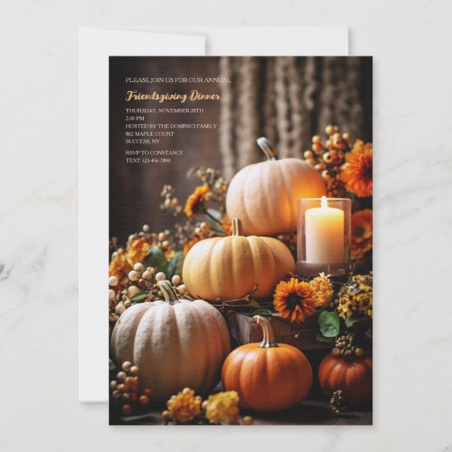 Pumpkin Arrangement Invitation (Front)
