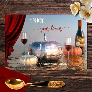 Pumpkin Artistic Fall or Thanksgiving  Placemat