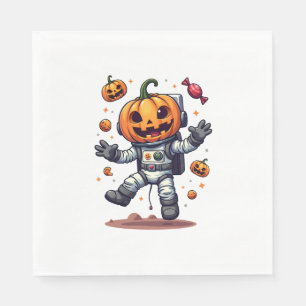 Pumpkin Astronaut – Spooky Space Explorer Shirt Napkins