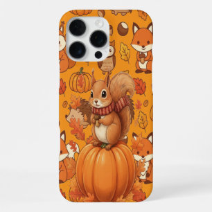 Pumpkin Autumn and The Squirrel iPhone 16 Pro Max Case