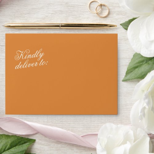 Pumpkin Autumn Branches Formal Envelope