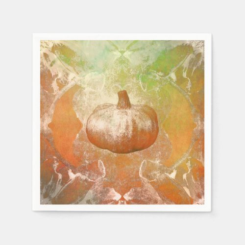 Pumpkin Autumn Burnt Orange Vintage Texture Design Napkins