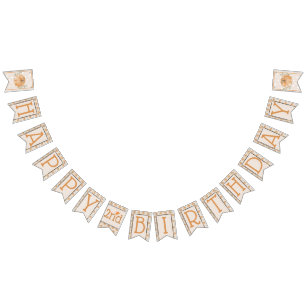 Pumpkin Autumn Fall 2nd Birthday Bunting Flags