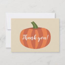 Pumpkin Autumn Fall Baby Shower Thank You