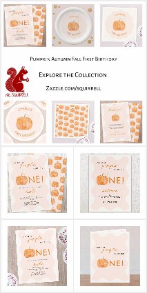 Pumpkin Autumn Fall Birthday Party collection