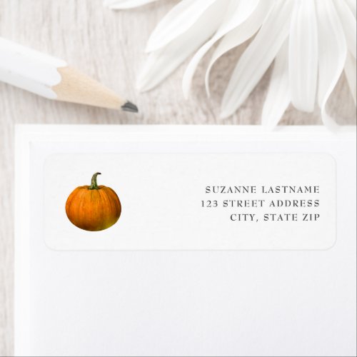 Pumpkin Autumn Fall Label