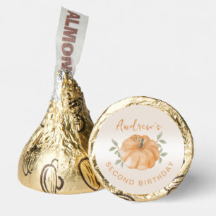Pumpkin Autumn Fall Second 2nd Birthday Hershey®'s Kisses®