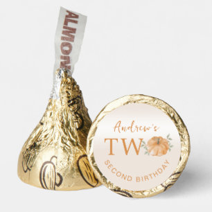 Pumpkin Autumn Fall Second 2nd Two Birthday Hershey®'s Kisses®