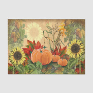 Pumpkin Autumn Fall Sunflower Tissue Paper