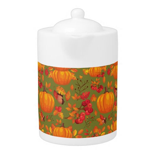 Pumpkin Autumn     Teapot