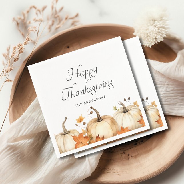 Pumpkin Autumn Thanksgiving Napkins (Creator Uploaded)