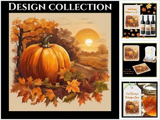 Pumpkin Autumnal Landscape Sunset