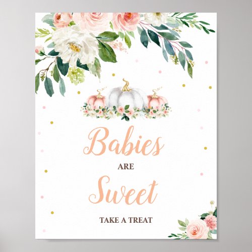 Pumpkin Babies Are Sweet Please Take A Treat Poster