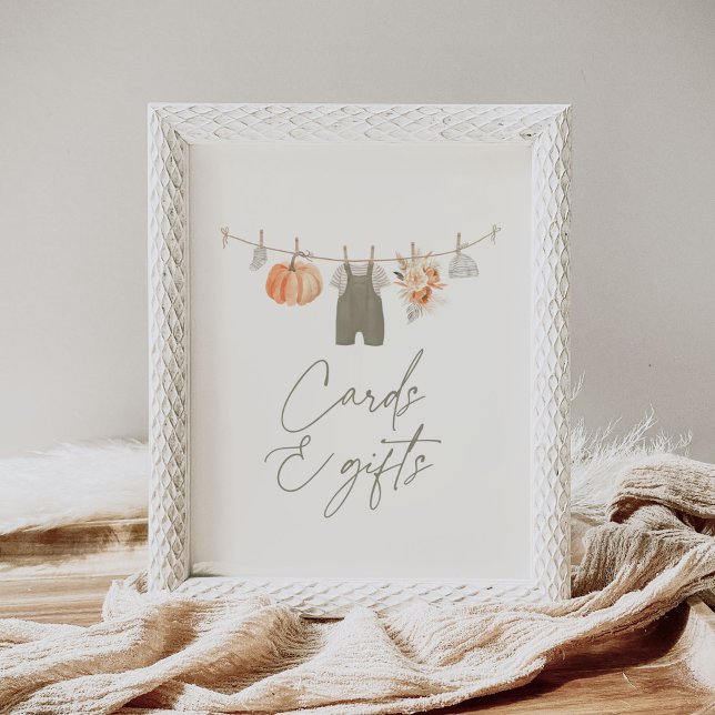 Pumpkin Baby Clothes Baby Shower Cards and Gifts Poster (Creator Uploaded)