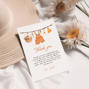 Pumpkin baby Clothes Baby Shower Thank You Card