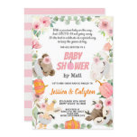 Pumpkin Baby Girl Shower By Mail Woodland Animal Invitation Pumpkin Baby Girl Shower By Mail Woodland Animal Invitation