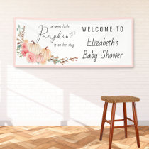 Pumpkin Baby Girl Shower Welcome Banner