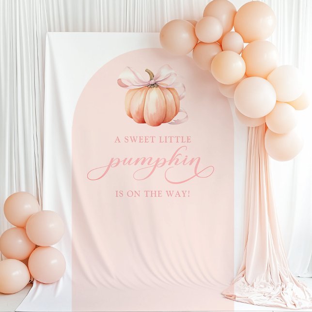 Pumpkin Baby Shower Arch Backdrop Tapestry (Creator Uploaded)