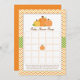 Pumpkin Baby Shower Bingo Invitation