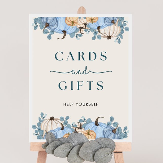 Pumpkin Baby Shower Cards & Gifts Sign (Creator Uploaded)