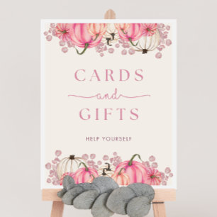 Pumpkin Baby Shower Cards & Gifts Sign