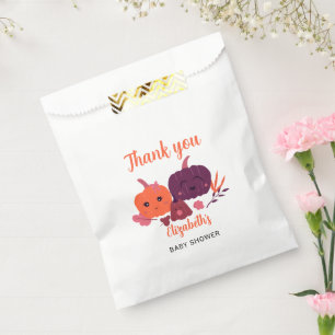 Pumpkin Baby Shower Cute Black Halloween Favor Bag