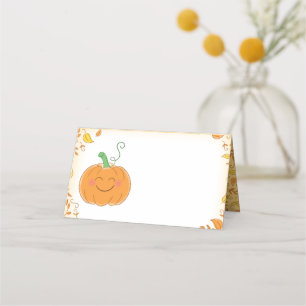 Pumpkin Baby Shower Cute Fall Place Card