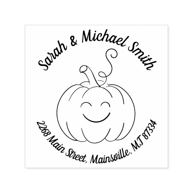 Pumpkin Baby Shower Cute Fall Self-inking Stamp (Design)